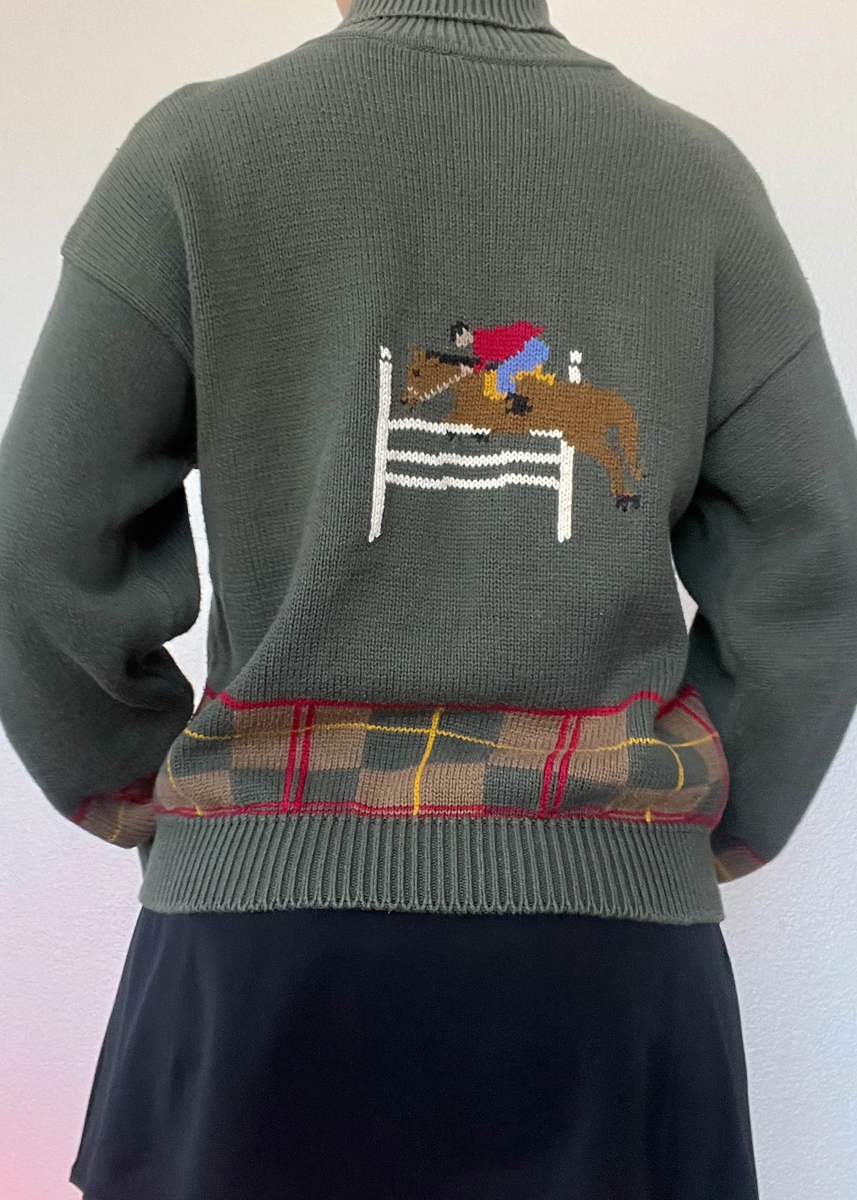 90's Sage Horse Sweater (S)