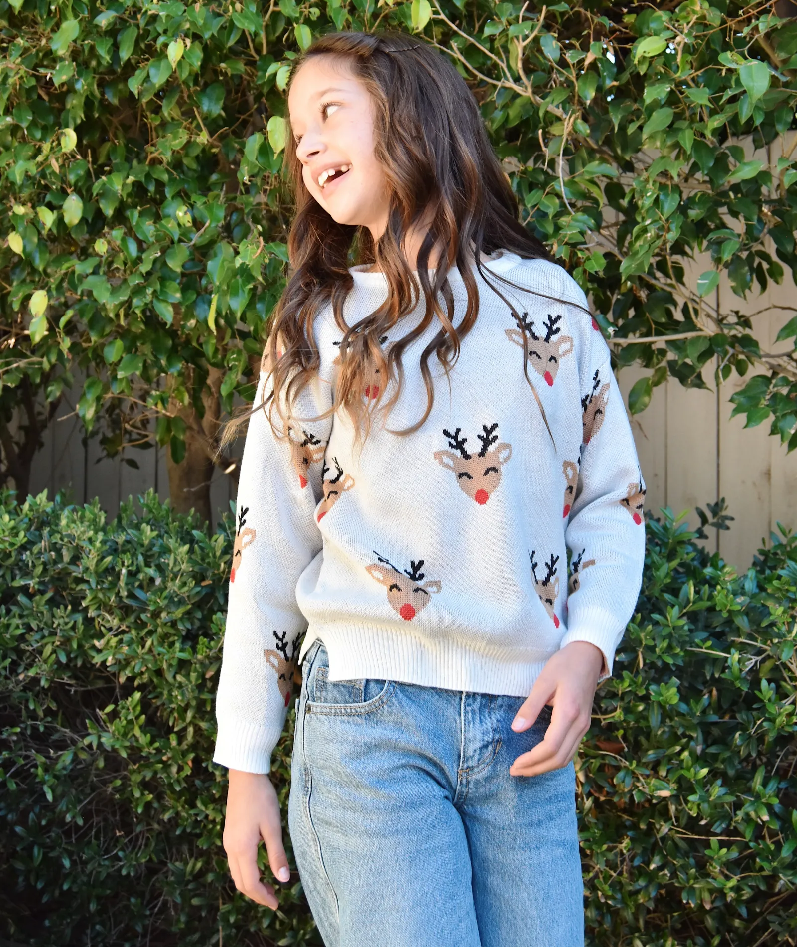 Beach Riot Girls Callie Sweater Reindeer