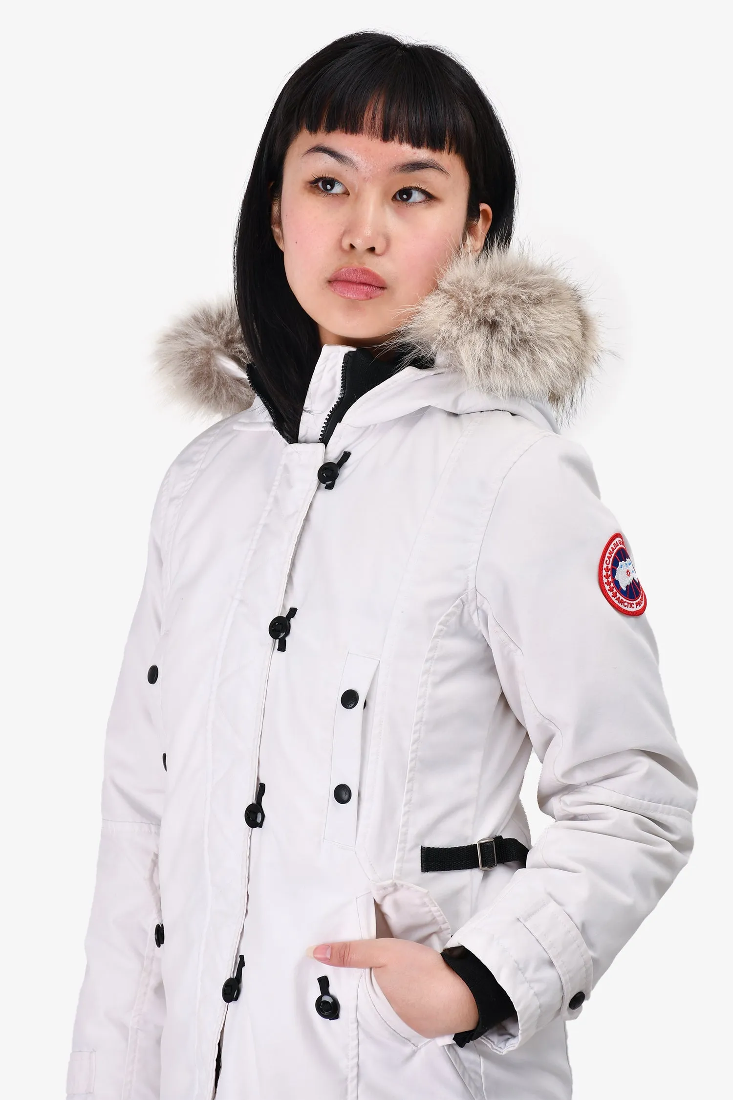 Canada Goose White Down 'Kensington' Parka Size XS