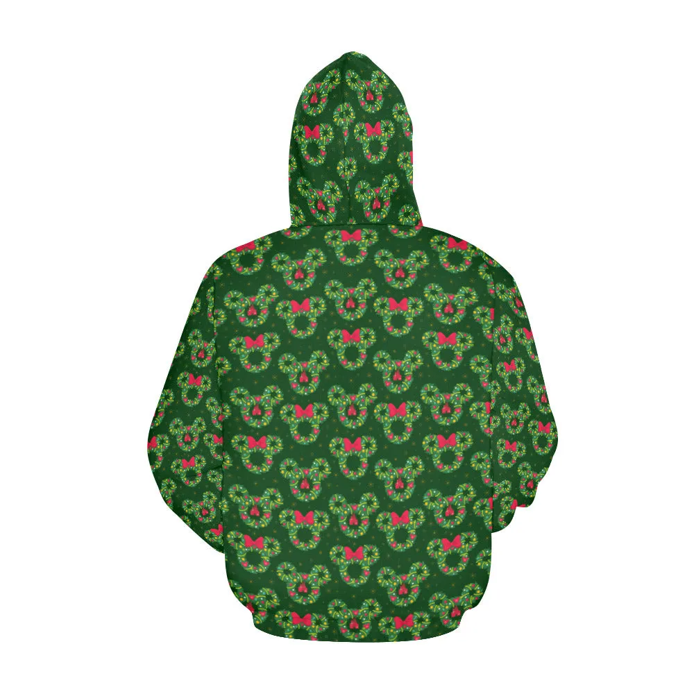 Christmas Wreaths Hoodie for Women