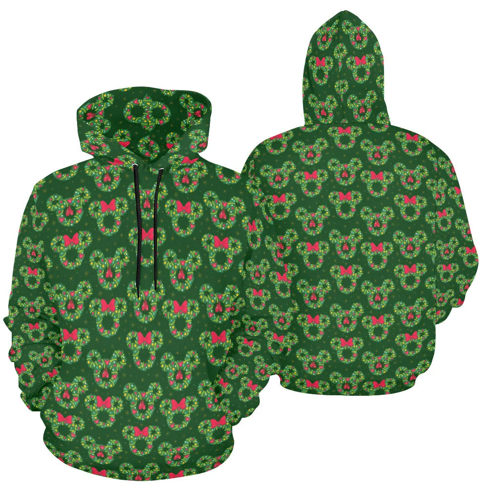 Christmas Wreaths Hoodie for Women