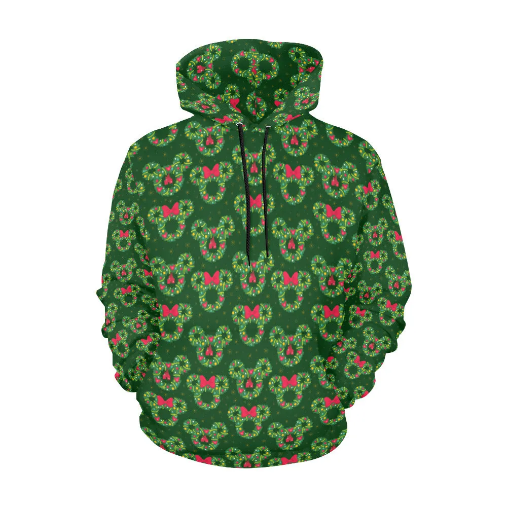 Christmas Wreaths Hoodie for Women