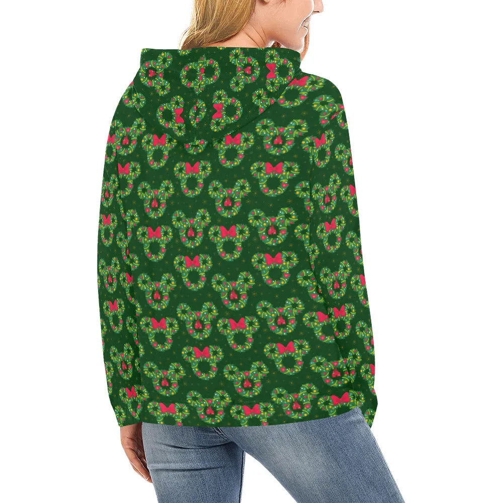 Christmas Wreaths Hoodie for Women