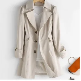 Elegant Long Trench Coat for Women