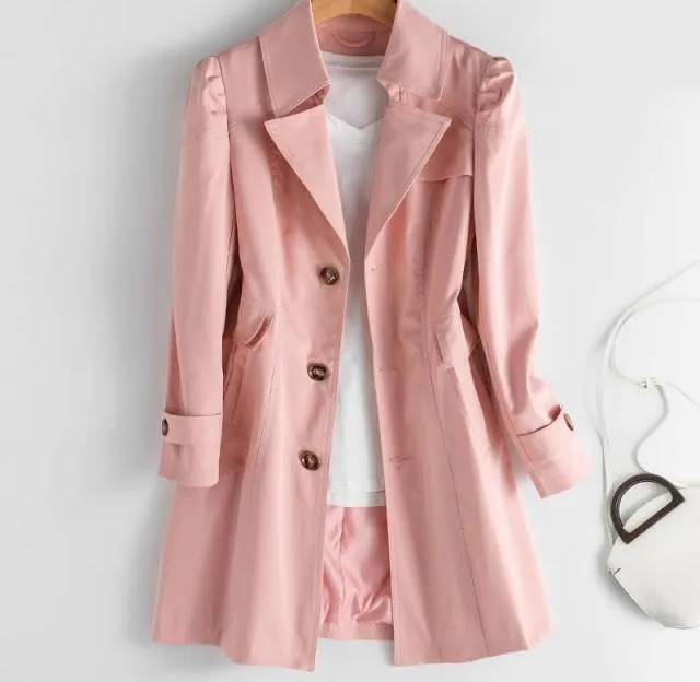 Elegant Long Trench Coat for Women