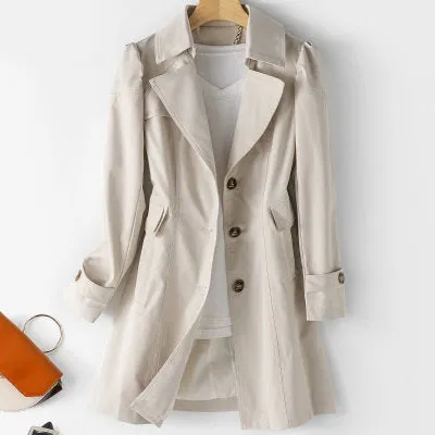 Elegant Long Trench Coat for Women