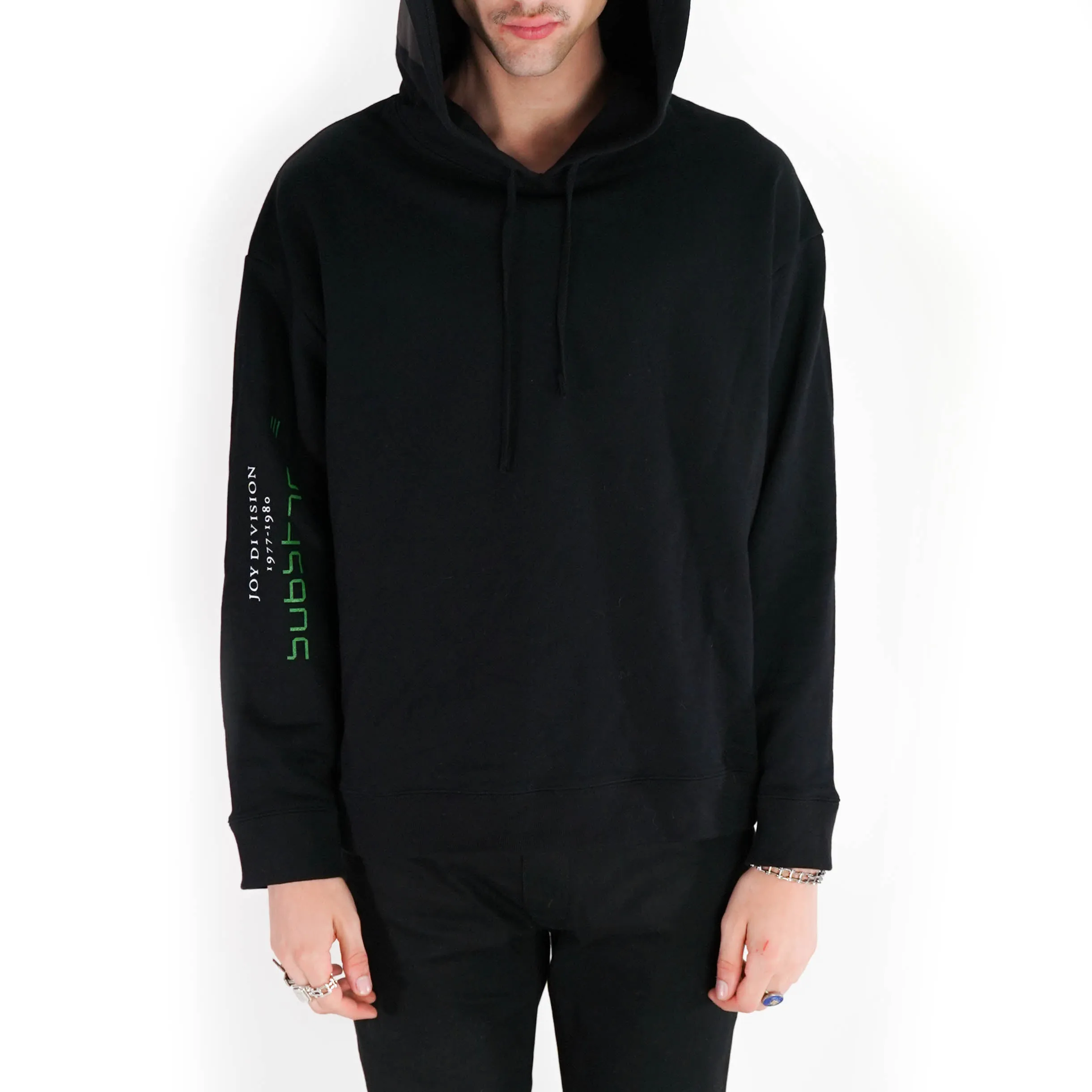 Floral Printed "Joy Division" Hoodie