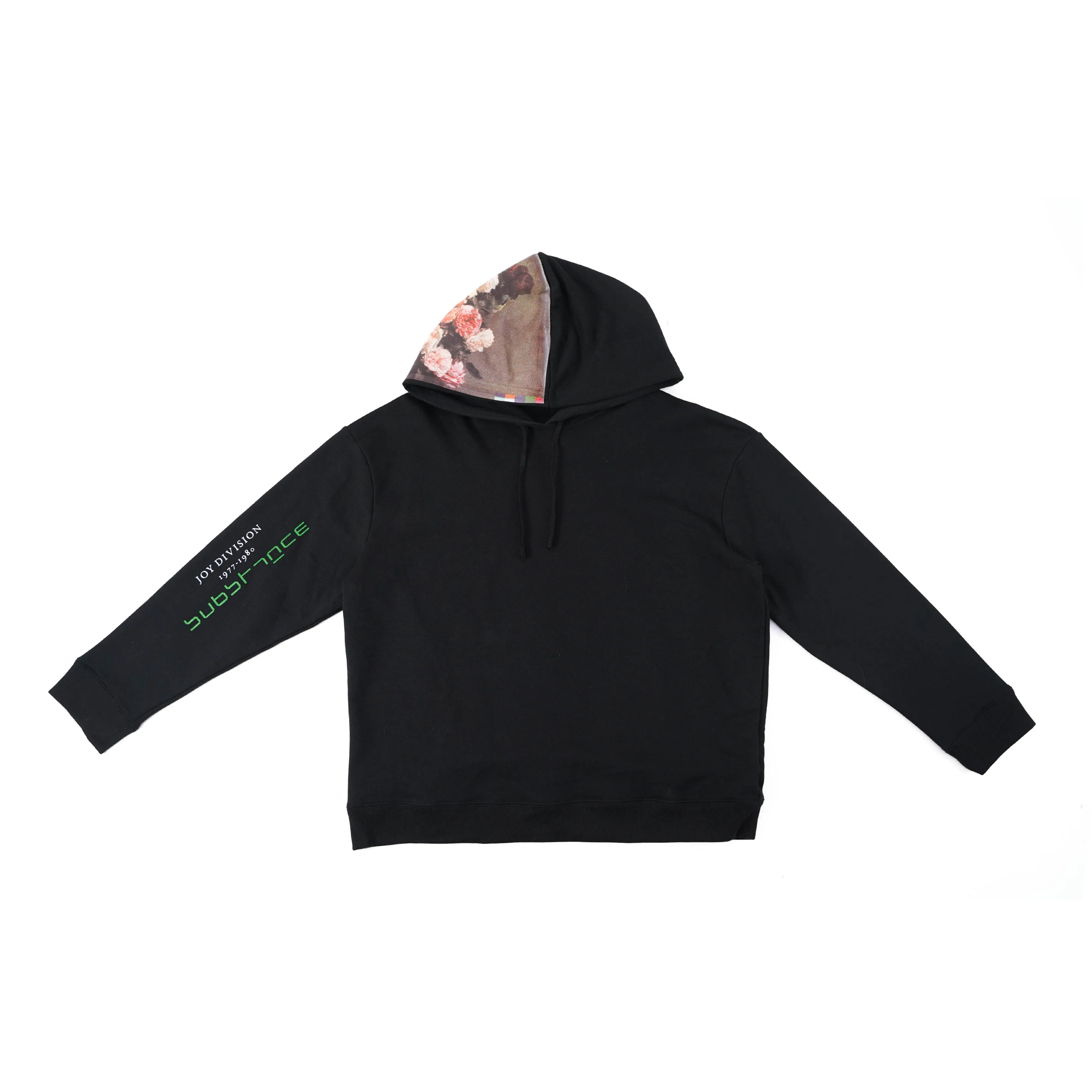 Floral Printed "Joy Division" Hoodie