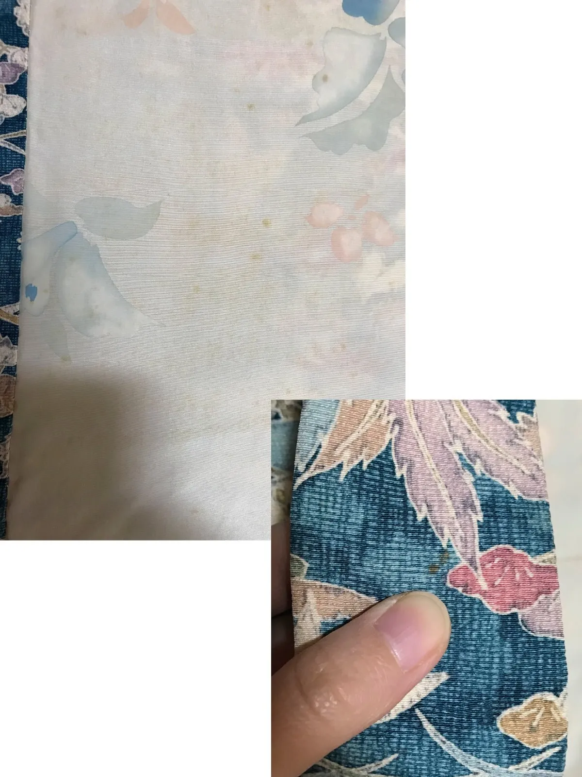 Japanese modern flower design light blue haori