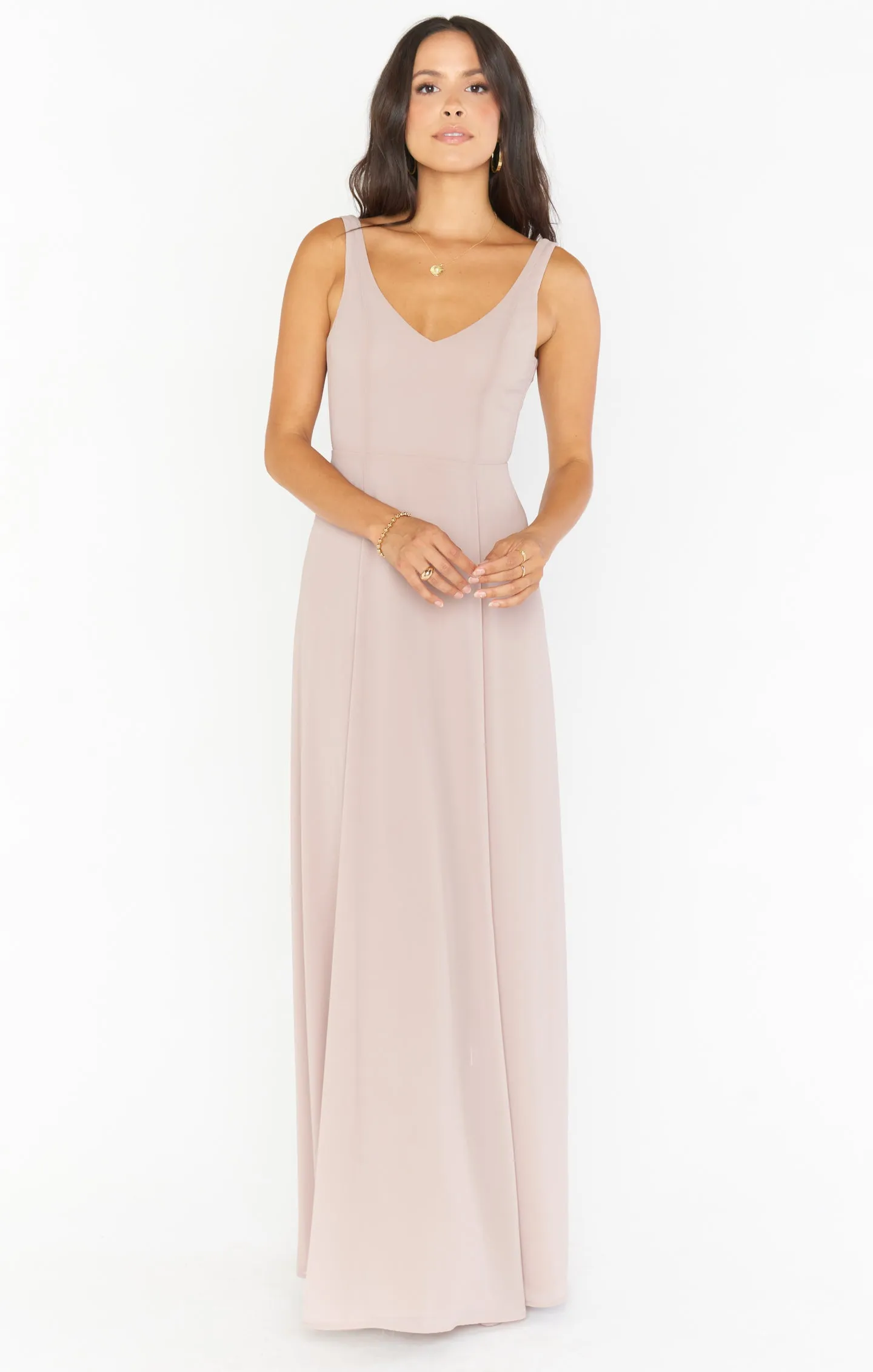 Jenn Maxi Dress ~ Soft Beige Chiffon