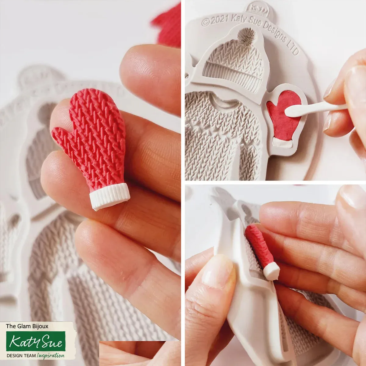 Knitted Sweater, Hat and Mittens Silicone Mould