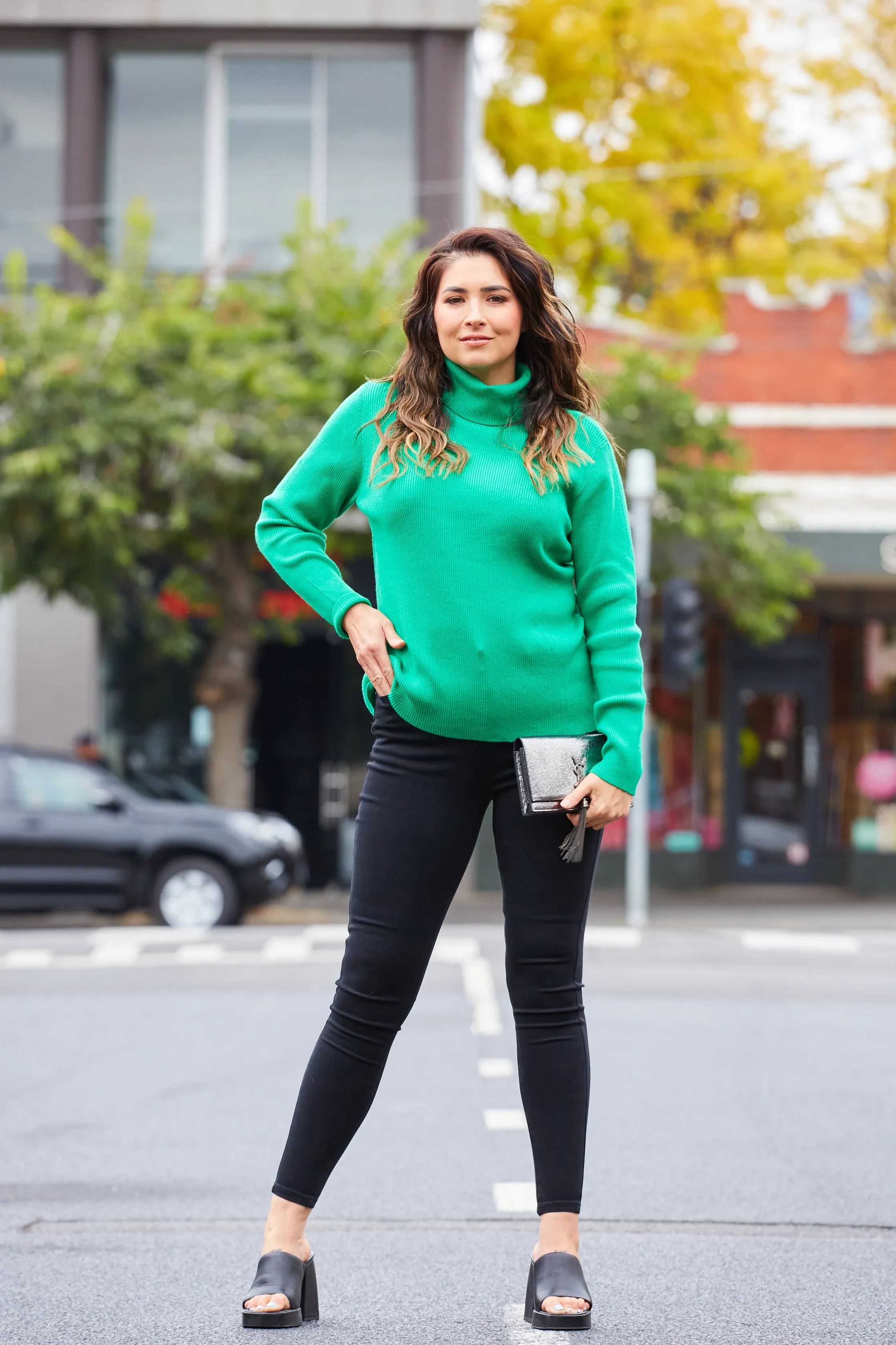 Lia Knit Skivvy- Green
