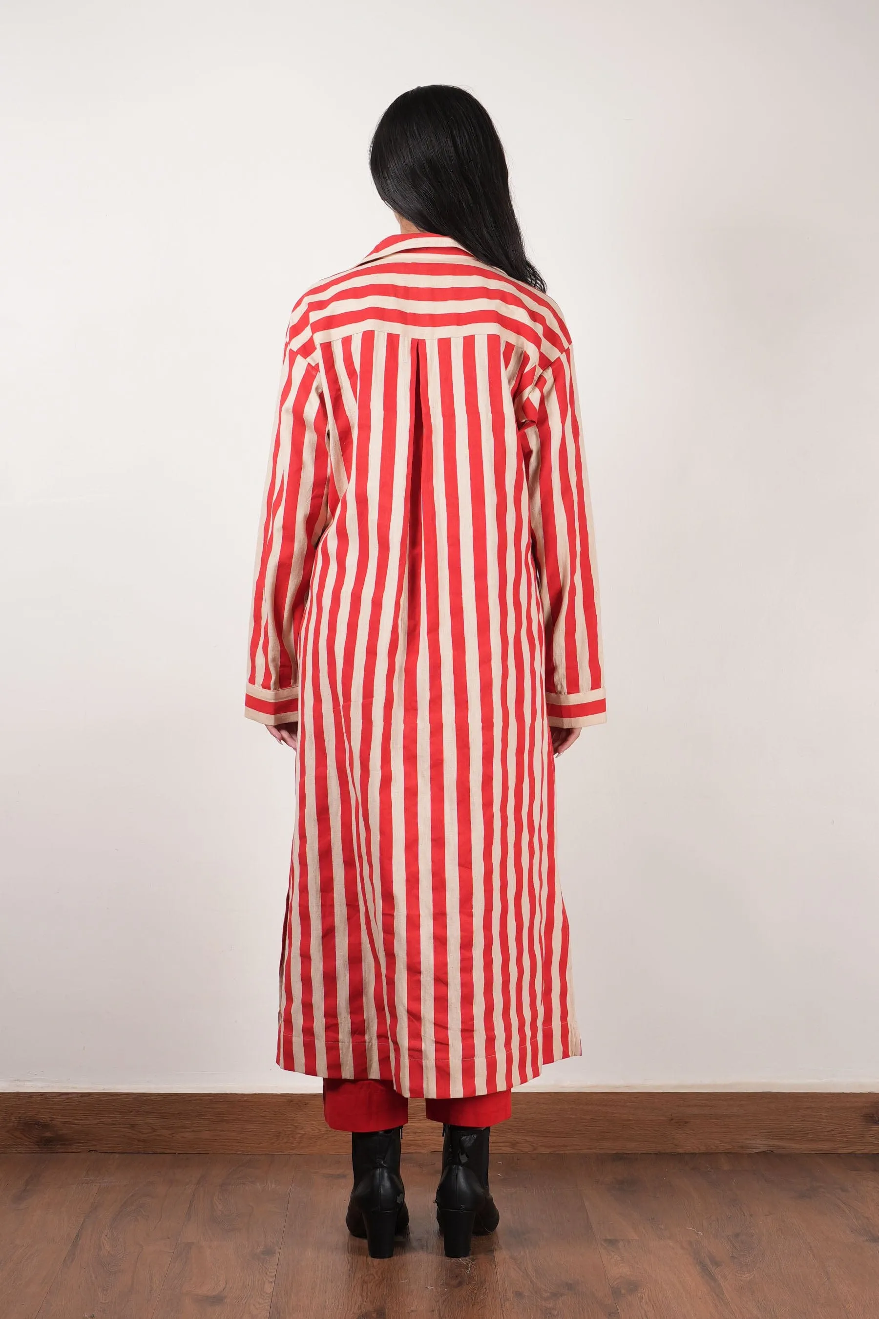 Mati Red Striped Tunic Set (2 PCS)