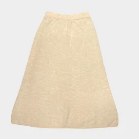 Nanushka women's beige acrylic and wool maxi skirt