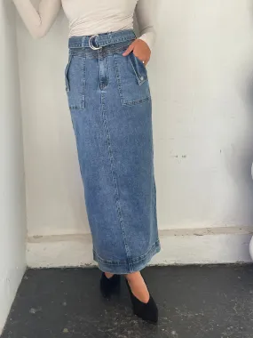 Poppy Maxi Denim Skirt
