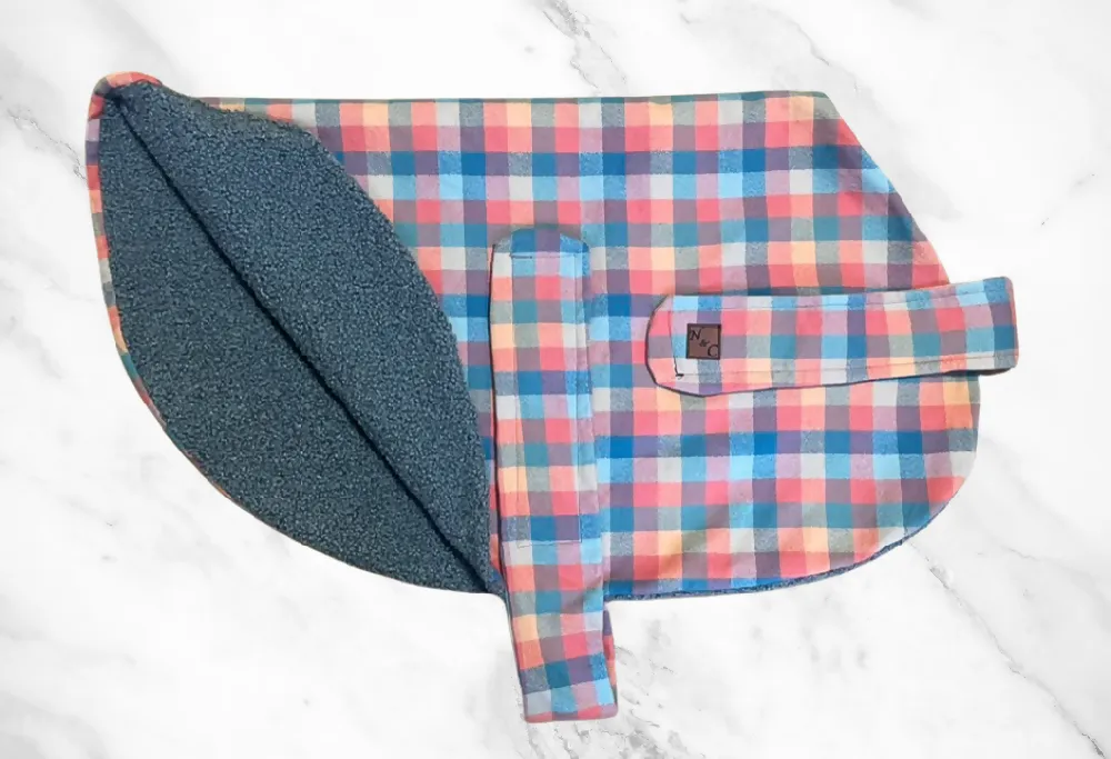 Pumpkin Spice Flannelette Dog Coat