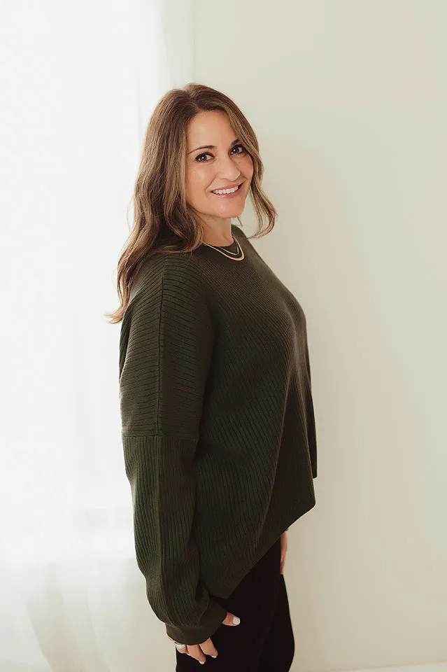 Relaxed Knit Boxy Sweater
