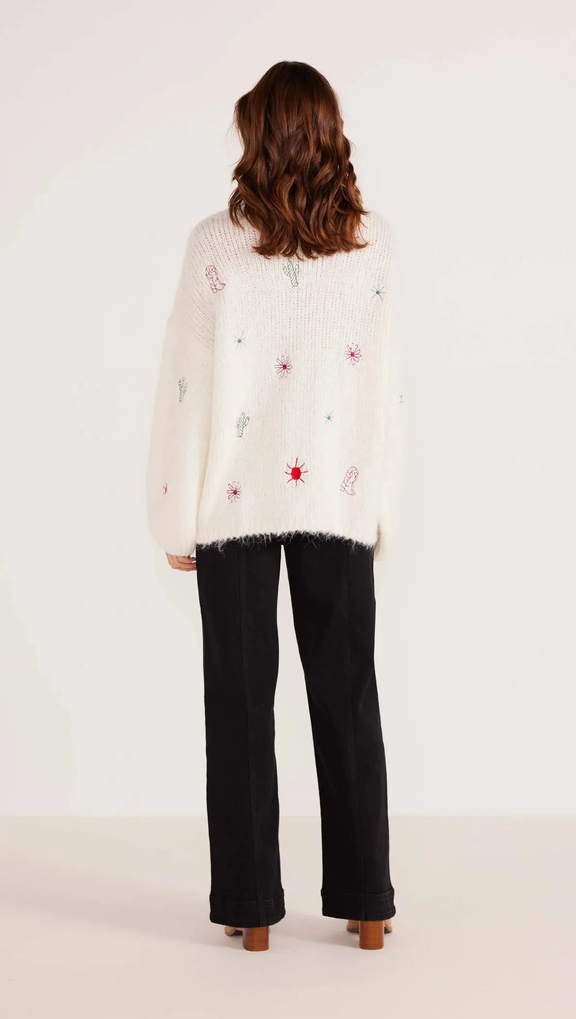 Rosalie Motif Knit Jumper- Ivory