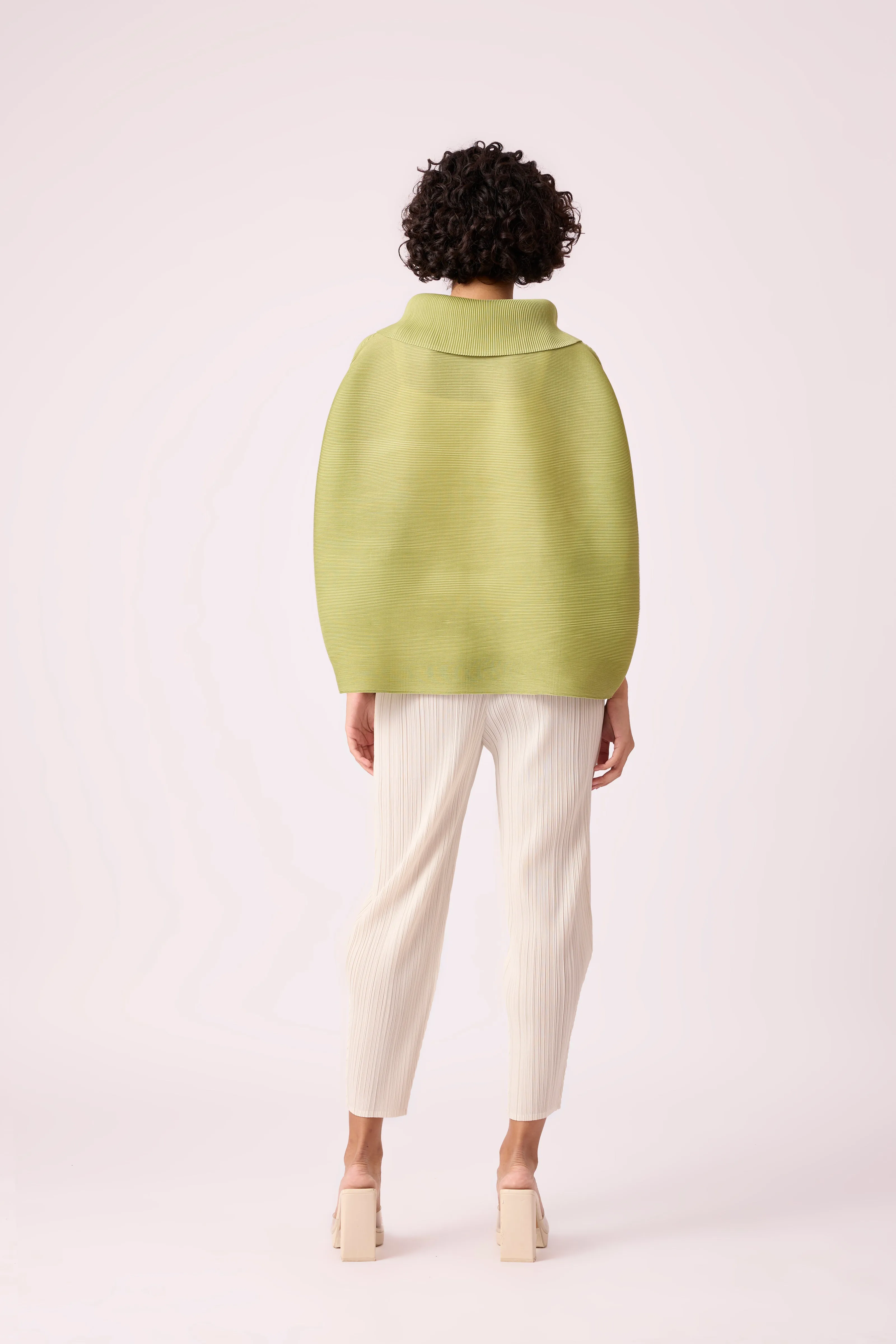 Sloane Pearled Batwing Top - Pear Green