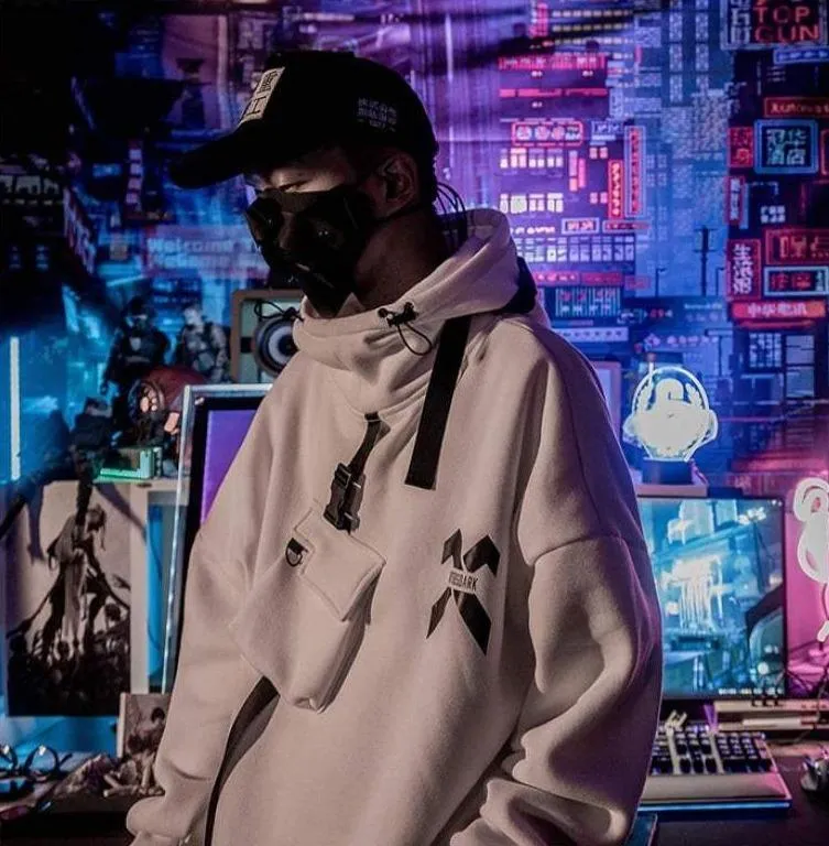 Techwear Hoodie with Headphones