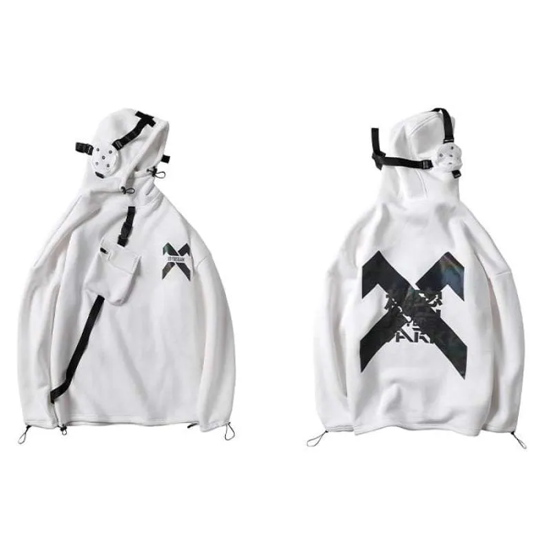 Techwear Hoodie with Headphones