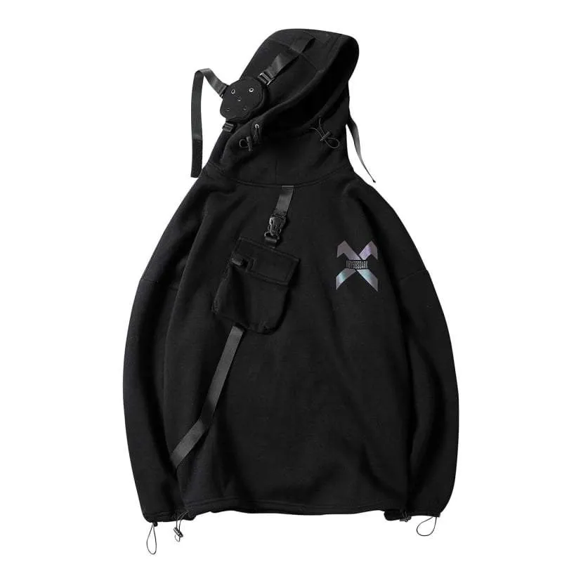 Techwear Hoodie with Headphones