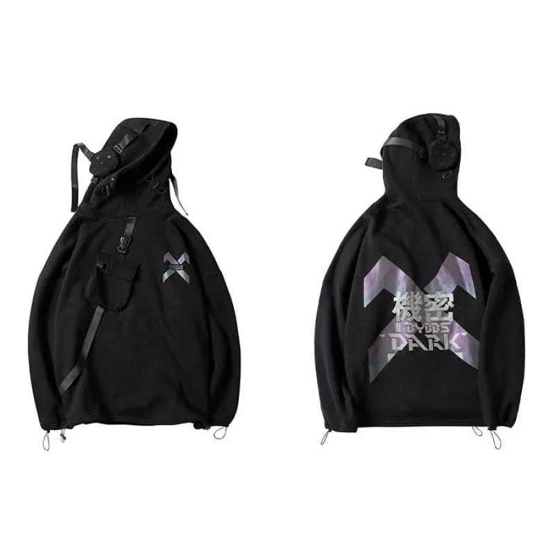 Techwear Hoodie with Headphones
