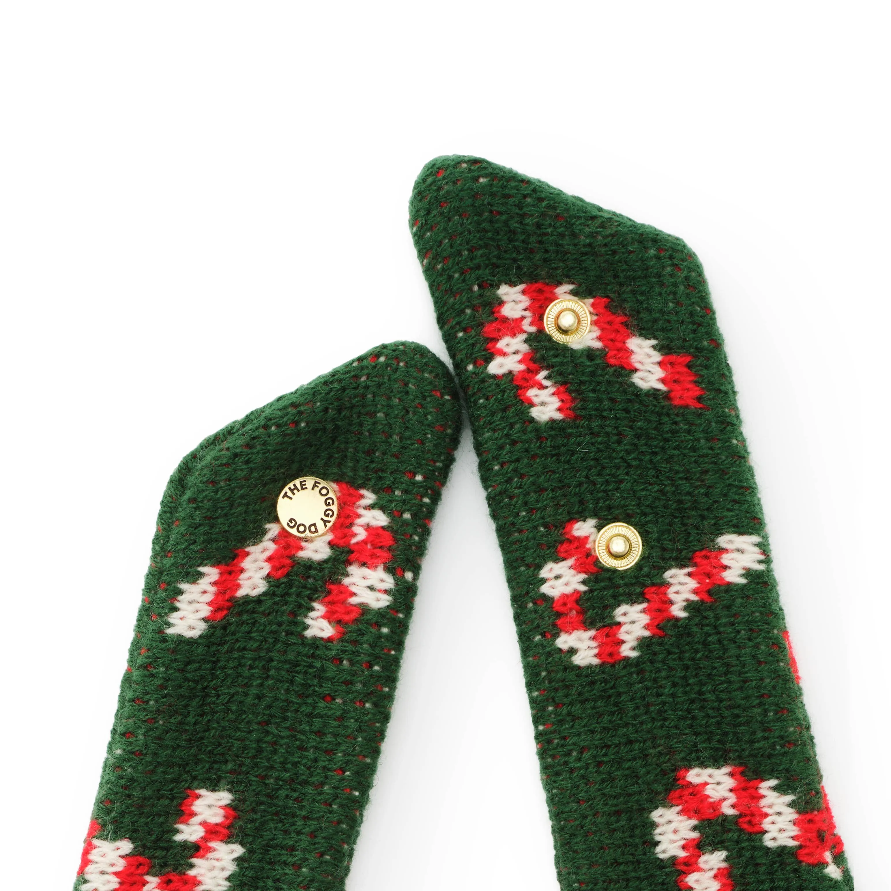 The Foggy Dog Bandana - Candy Cane Knit