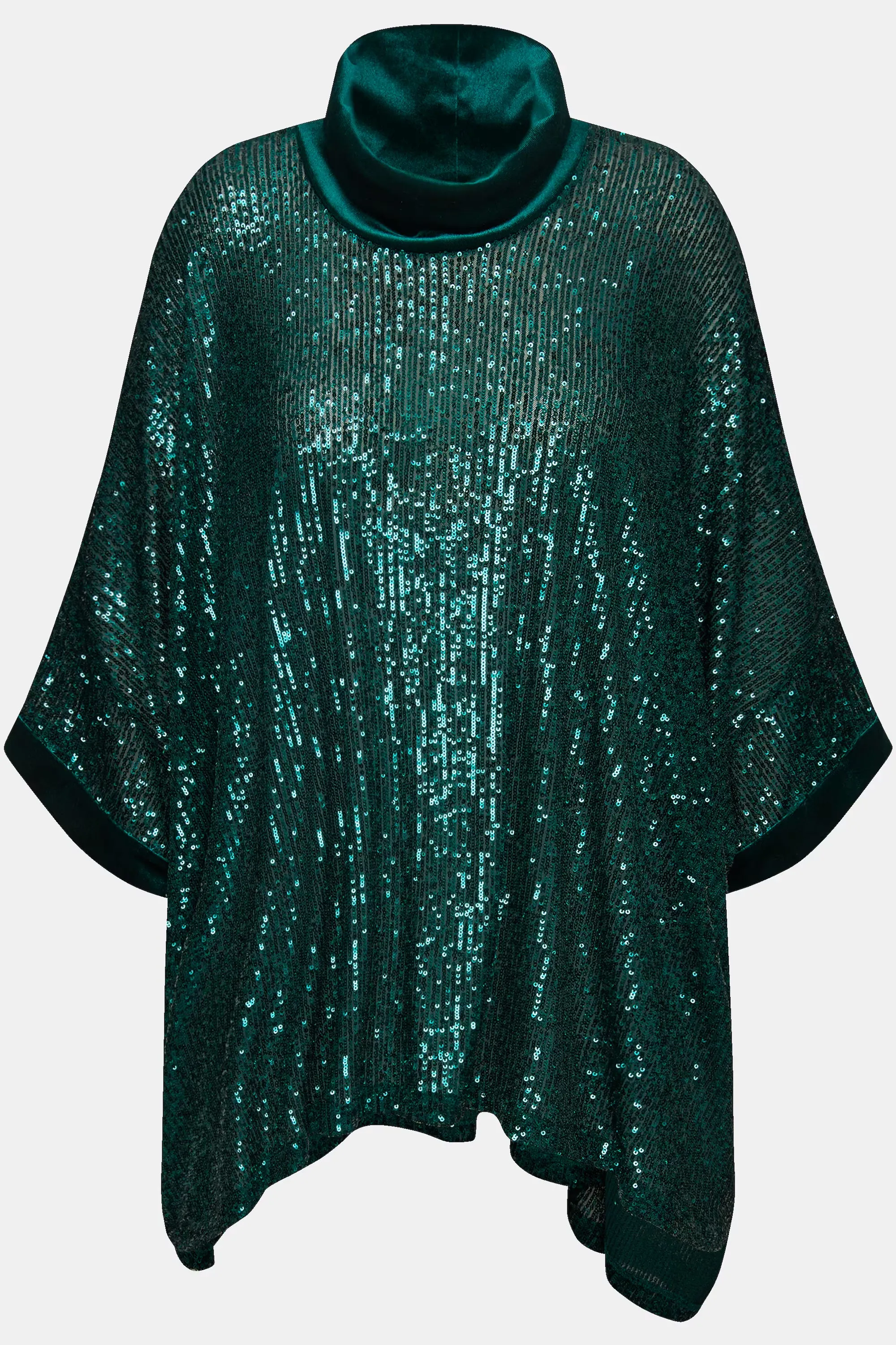 Ulla Popken Sequin Blouse in Green