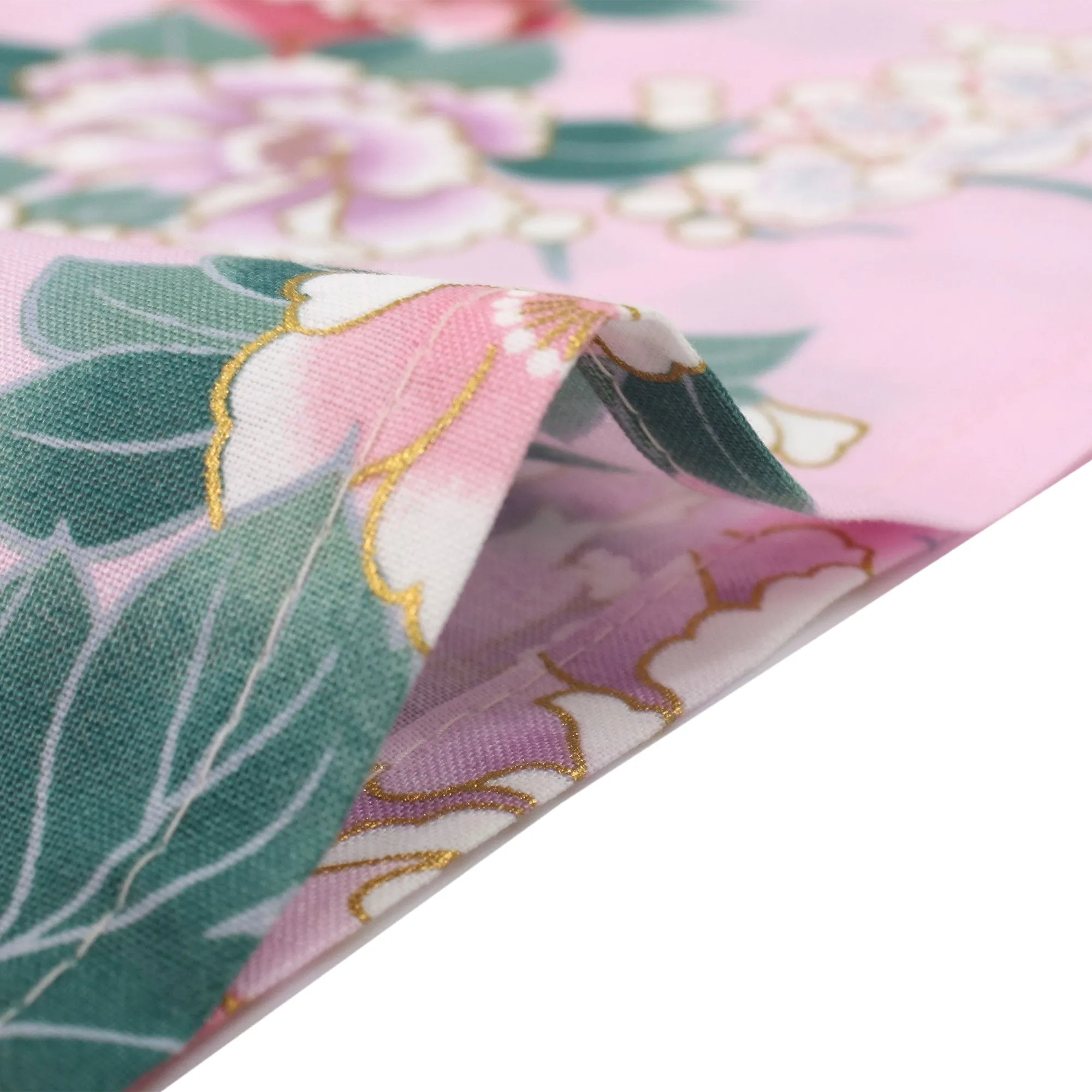 Women's Happi Coat: Kimono Robe - Princess&Peony Pink