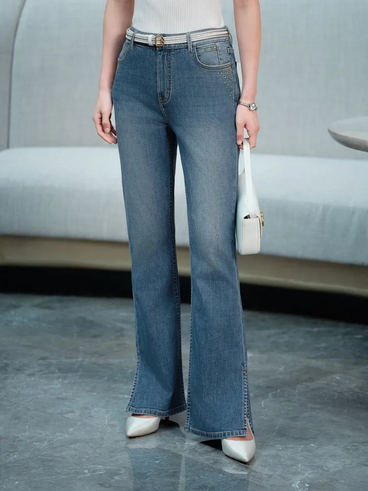 YAYING High-Waisted Flared Jeans